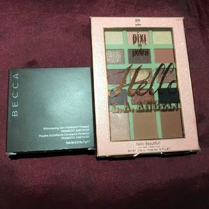 Pixi Eyeshadow Pallet and Becca Highlighter